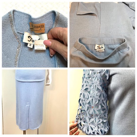 Toula Swarovski Embelished Jacket and Skirt Set - Picture 5 of 8